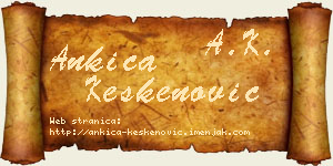 Ankica Keskenović vizit kartica